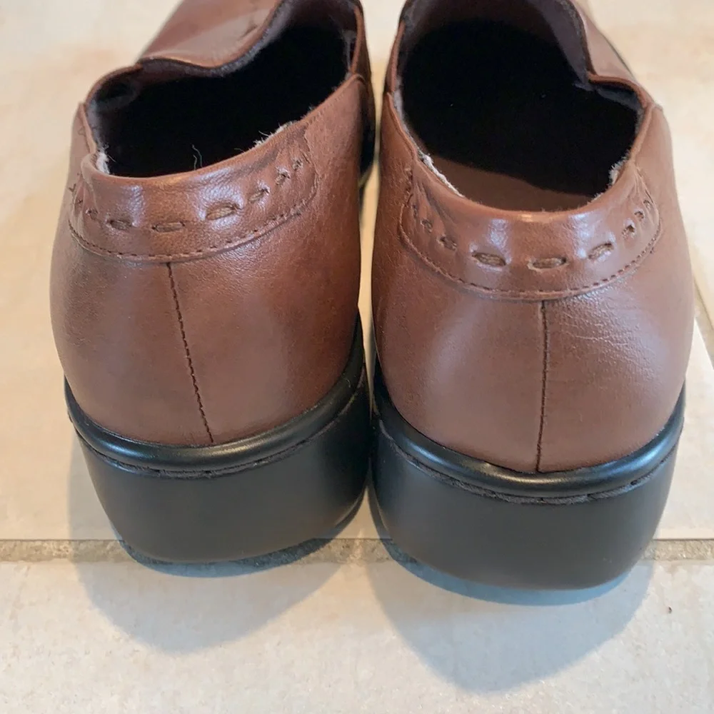 Naturalizer Brown‎ Leather Slip-On Loafers Comfort Flats Women’s